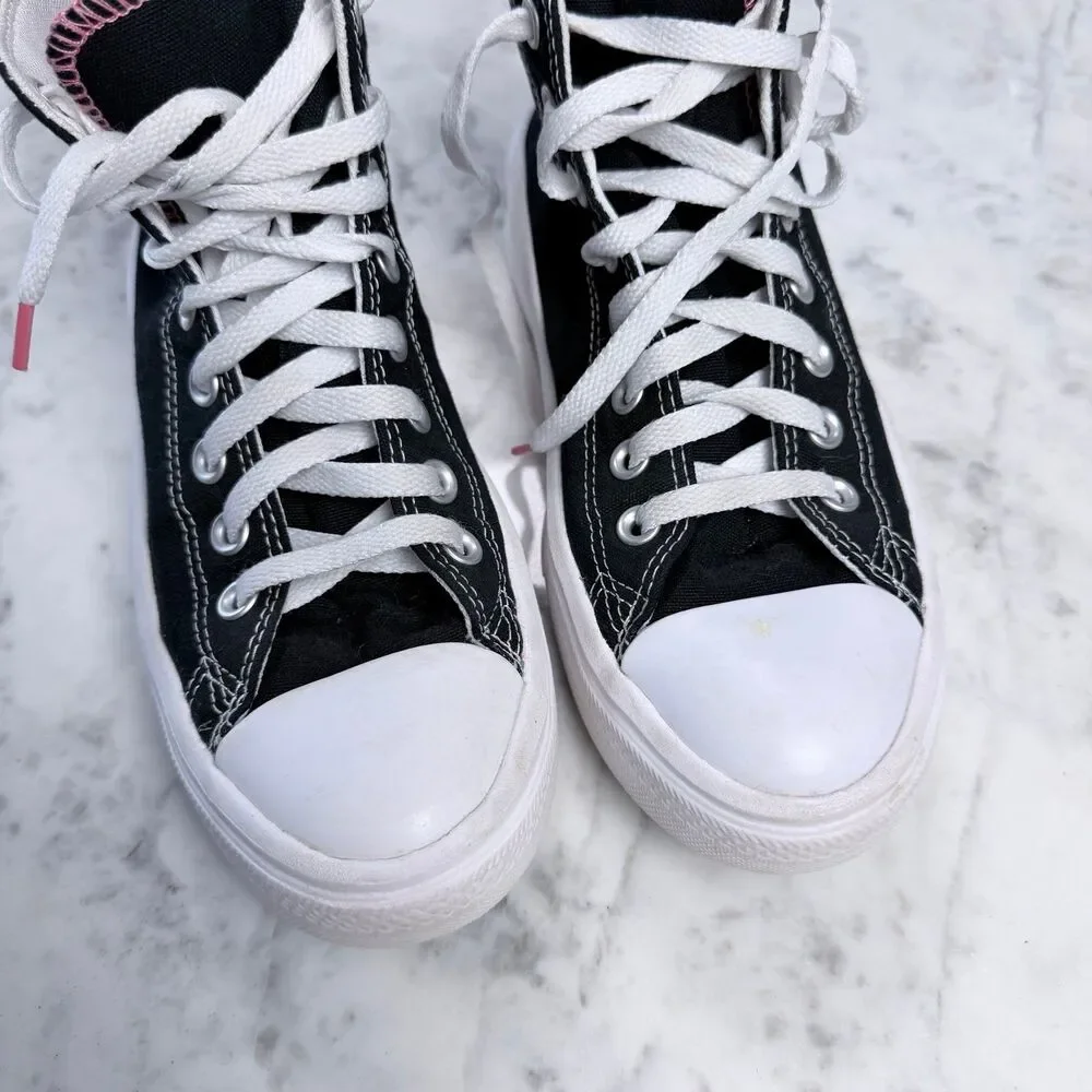 Converse Chuck Taylor All Star Move Hi - Black Pink White Platform 5.5